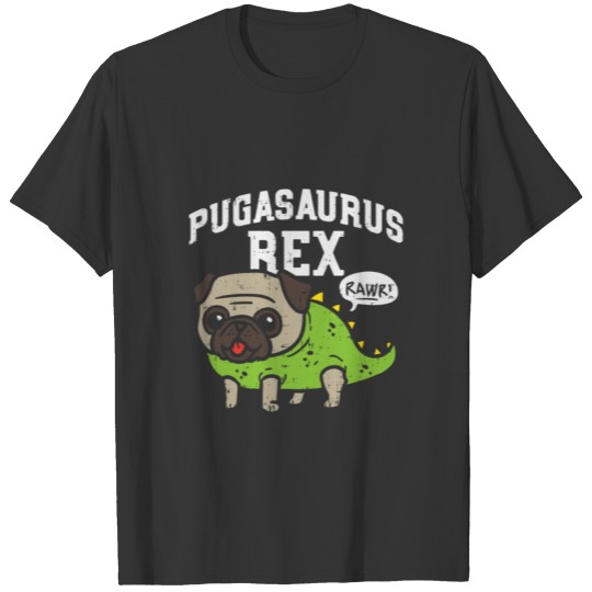 Pugasaurus Trex Rawr Pug Funny Cute Halloween Cost T Shirts