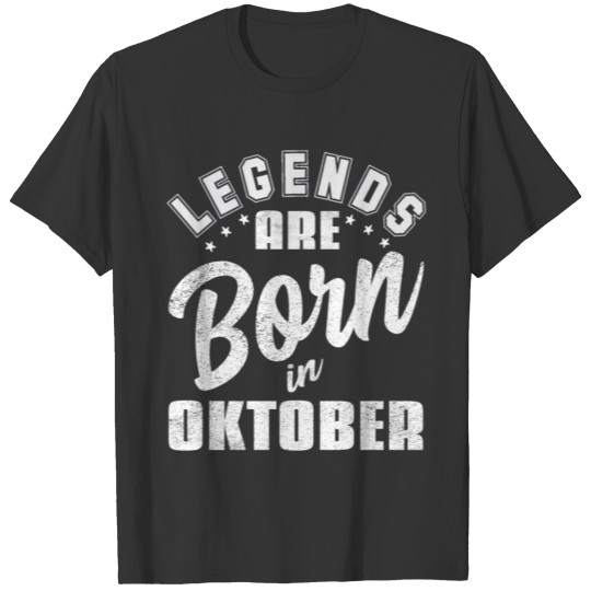 Legends are born in oktober a vintage cool design T-shirt