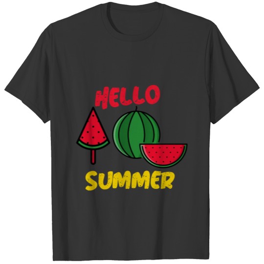 Hello Summer Gift Watermelon Fruit Happy T Shirts