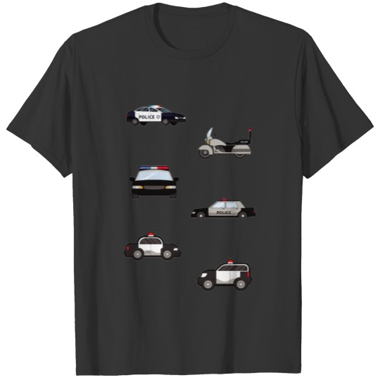 Police Car T Shirts For Kids 6th Birthday