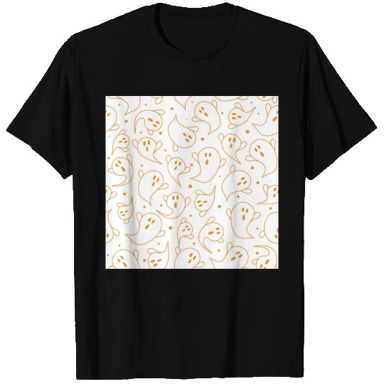 October Halloween halloween ghost orange white T Shirts