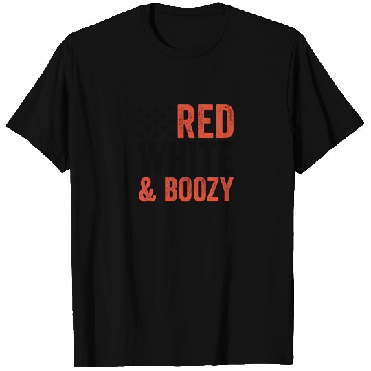 Red White And Boozy Workout T Shirts