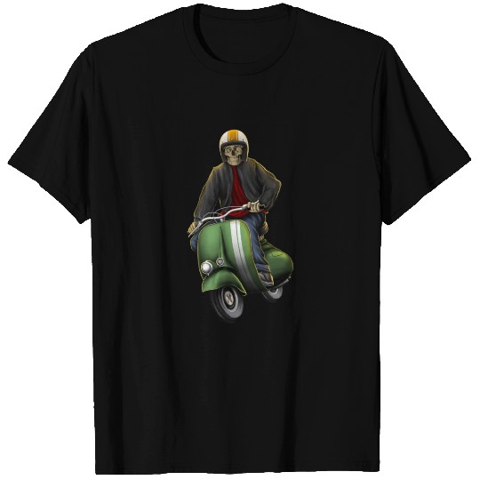 retro vespa skull T Shirts