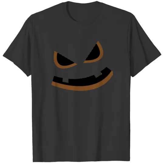 Big Scary Orange Fierce Pumpkin Face Halloween T Shirts