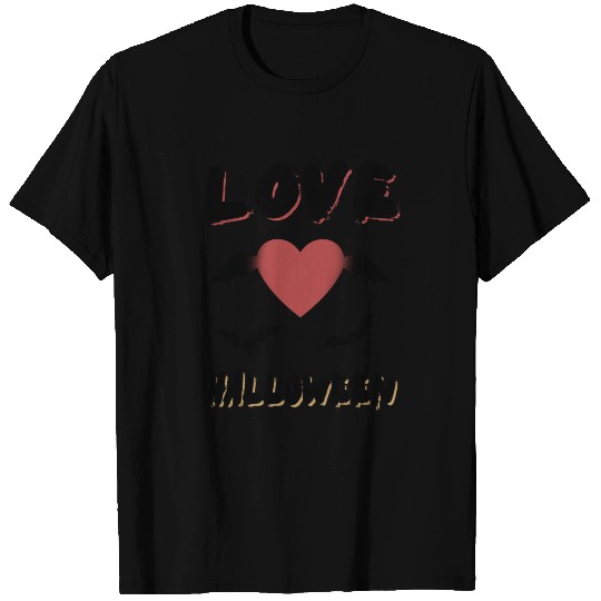Halloween Love Heart Bat T Shirts