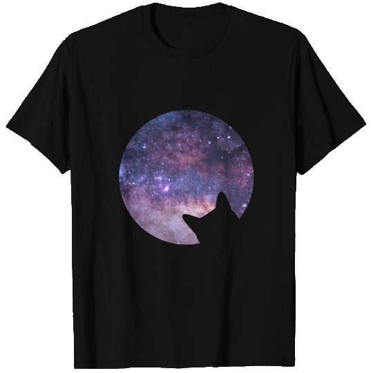 Space cat gazes at the stars T Shirts