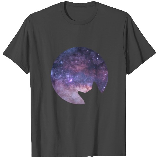 Space cat gazes at the stars T Shirts