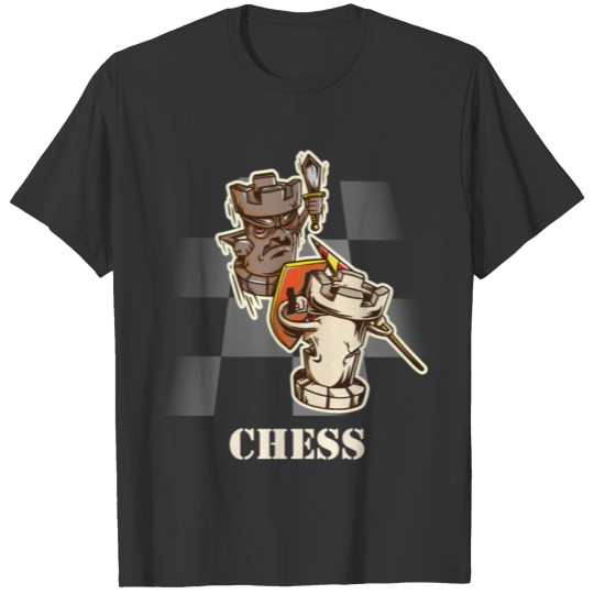 Chess Pieces Battle Checkmate Elo Raiting Chess T-shirt