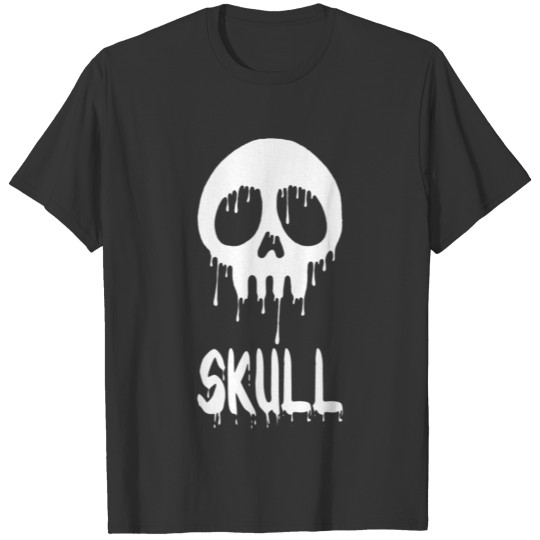 Graffiti white skull manga T Shirts