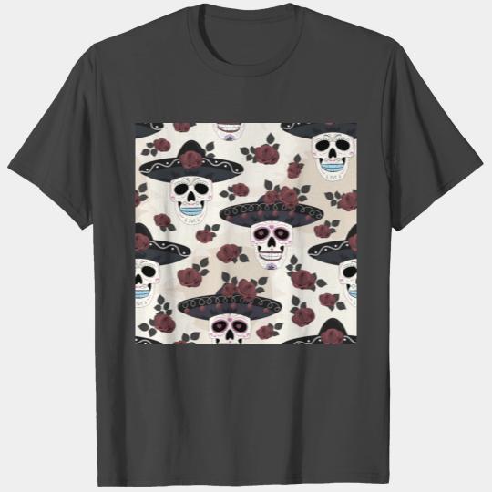 Day of the Dead Sugar Skulls halloween skull T Shirts