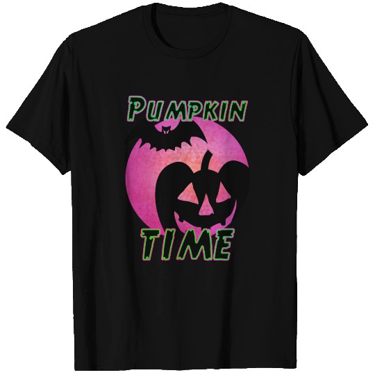 Pumpkin With Bat On Halloween T Shirts