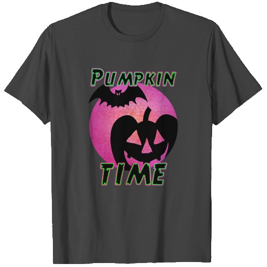 Pumpkin With Bat On Halloween T Shirts
