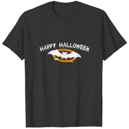 Happy Halloween Vampire Bat Spooky Orange Gift T Shirts