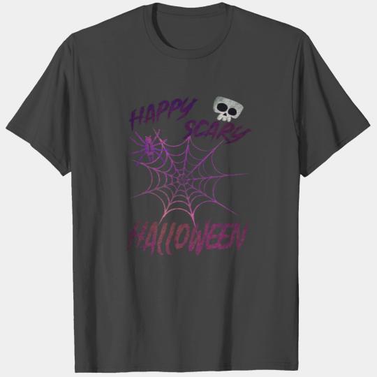 Spider In The Cobweb Happy Halloween T Shirts