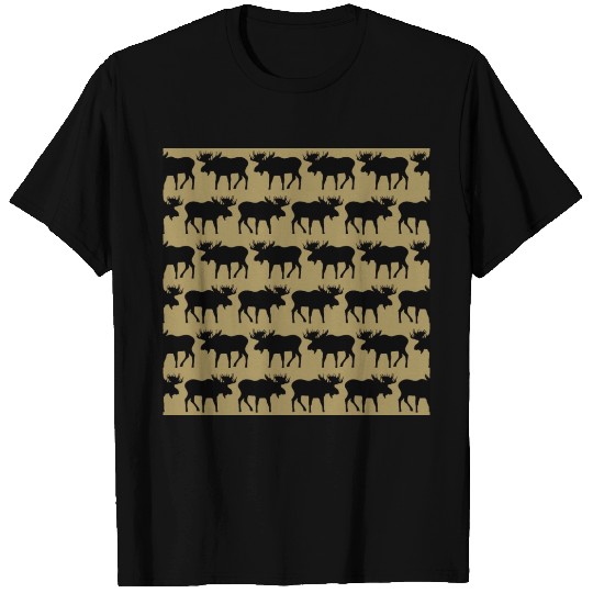 Lumberjacks Design Moose Black and Tan T Shirts