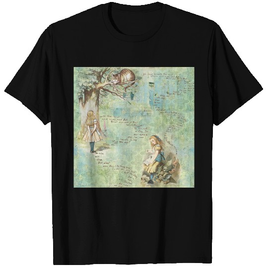 Alice Adventures Underground Chesire Wonderland T Shirts