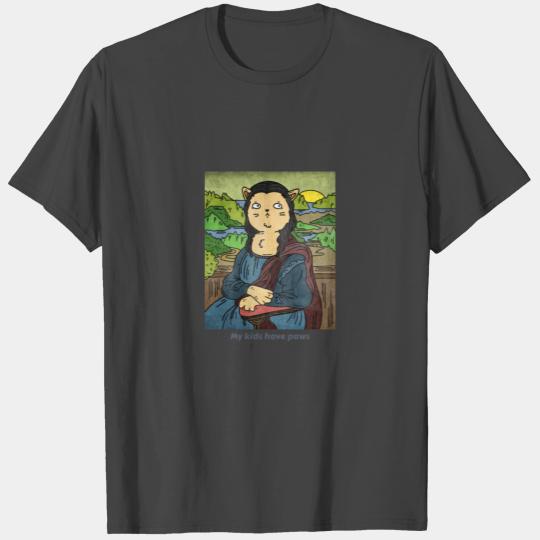 Mona Lisa Cat Painting T Shirts
