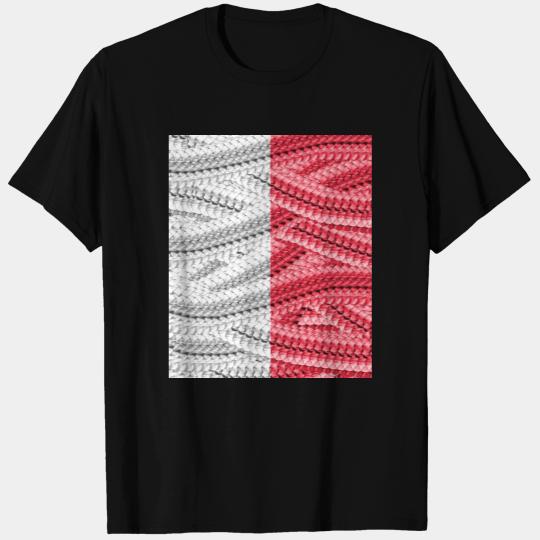 Red and white snake skin art T Shirts