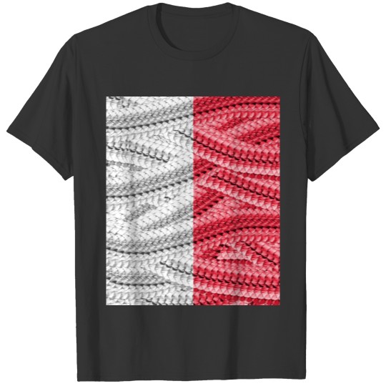Red and white snake skin art T Shirts