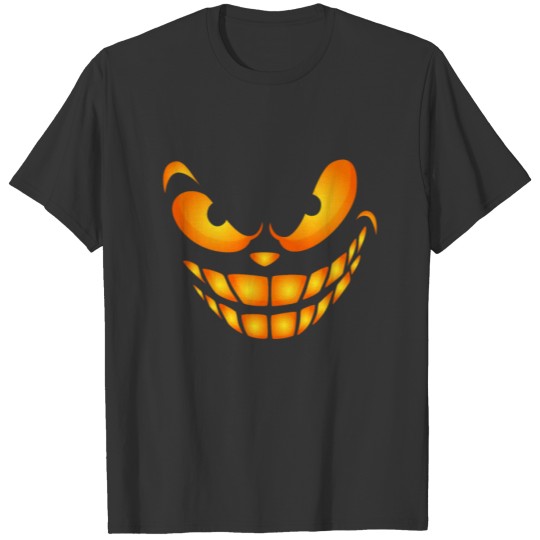 Halloween Pumpkin Evil Face Smile Party Costume T-shirt