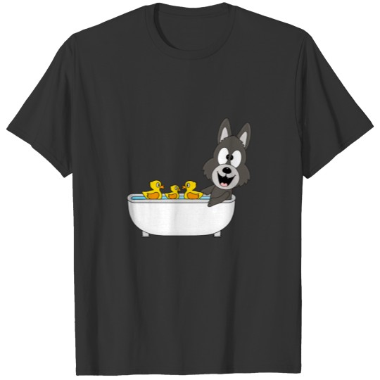 Wolf - Bathtub - Animal - Kids - Baby T Shirts