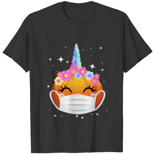 Cute Unicorn Pumpkin - Halloween Quarantine 2020 T-shirt