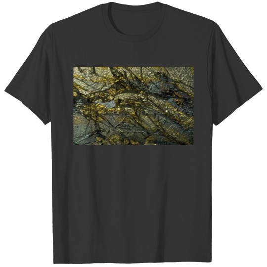 Abstract Art - Green / Gold Metallic - Artist T Shirts