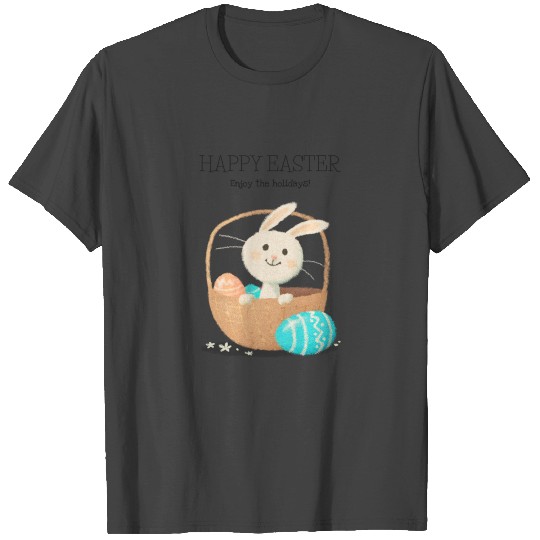 Happy Easter Wishes Gift Cute Bunny And Eggs Gag F T Shirts