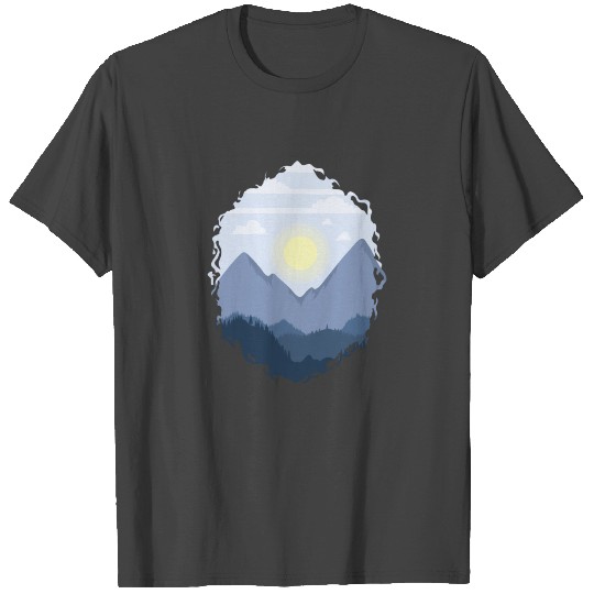Sunrise in the mountains T Shirts