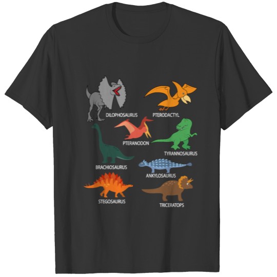 Dino Tyrannosaurus School Enrollment Birthday Boy T Shirts