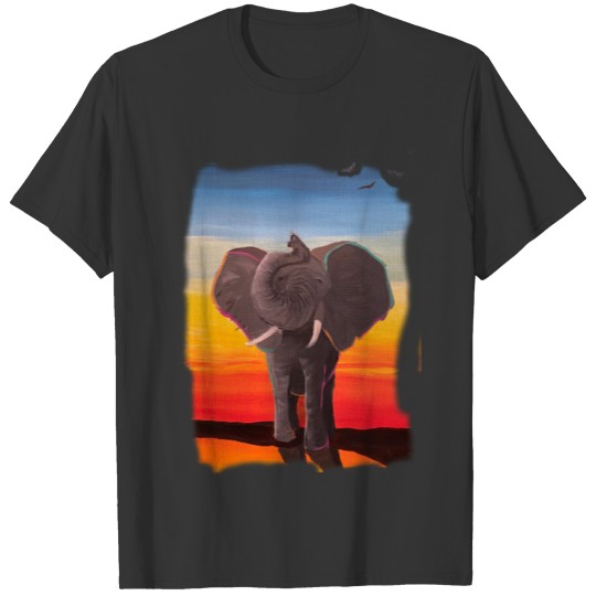 Ellie Elephant Watches Sunset T-shirt