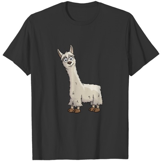 Fancy Cute Llama Drawing Funky Alpaca Lovers T Shirts