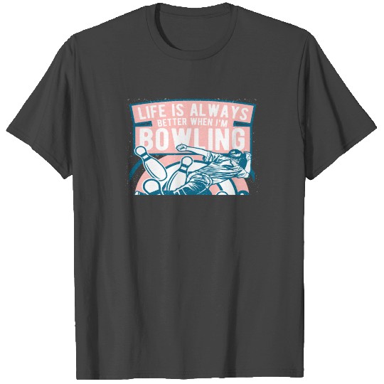 Bowling Skittles Bowler Club Gift Vintage T Shirts