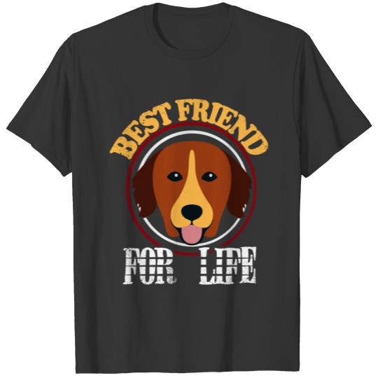 Best Friend For Life Funny Golden Retriever Owner T-shirt