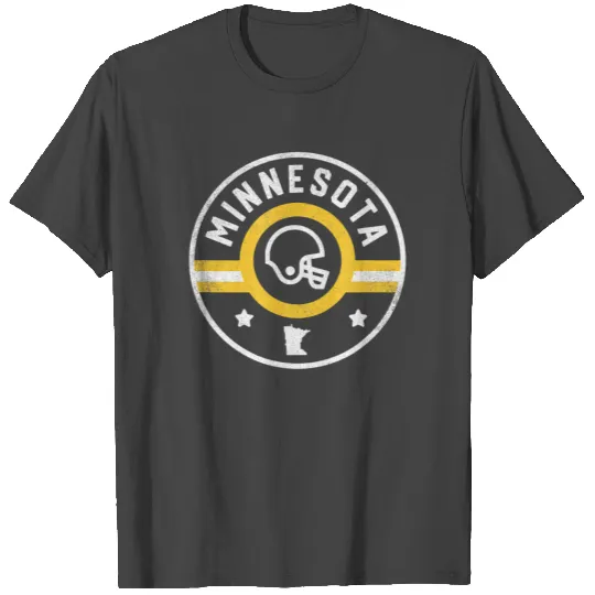 Minnesota Football Stars Stripes MN Outline T Shirts