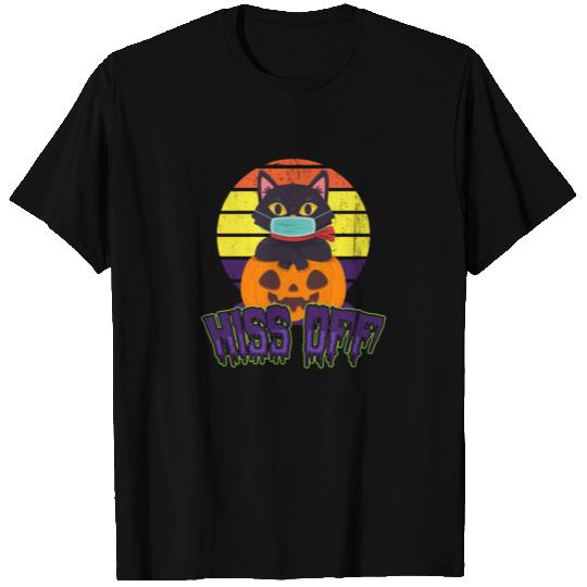 Hiss Off Pumpkin Black Kitty Halloween T Shirts