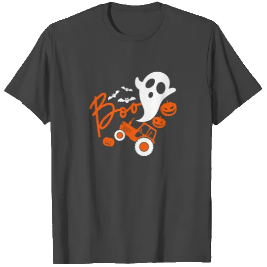 Ghost Rider Tractor Farmer Pumpkin Halloween T Shirts