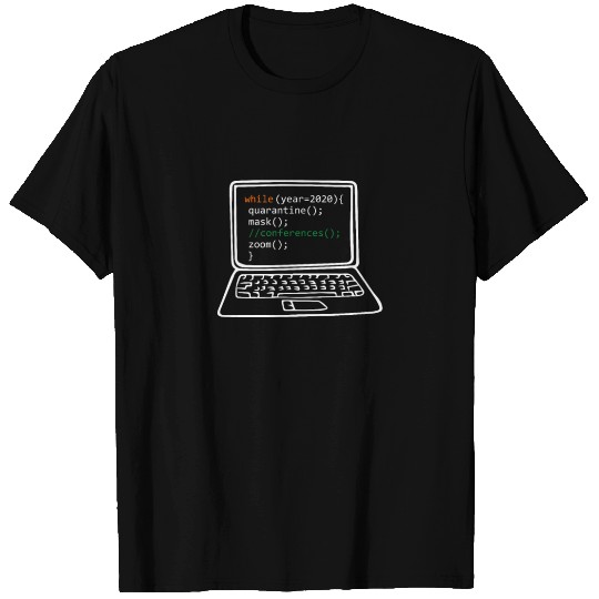 2020 Code Programmer JavaScript Quarantine Copy T Shirts