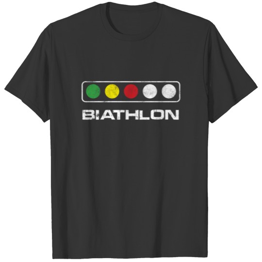 Biathlon Colors Winter Sports Ski Rifle Shooting T-shirt