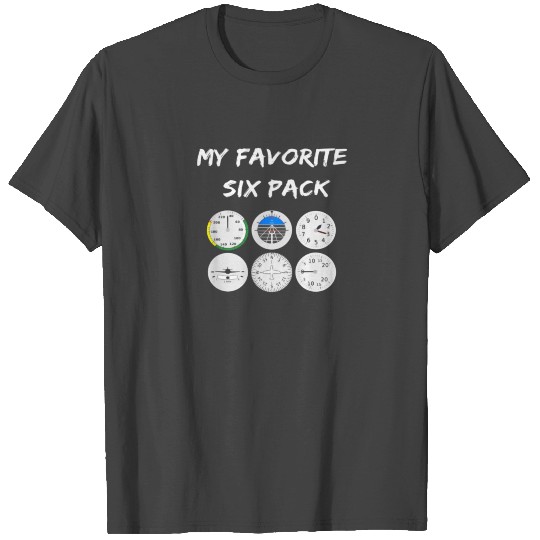 Pilot's Aviation Instrument Six Pack Funny T Shirts