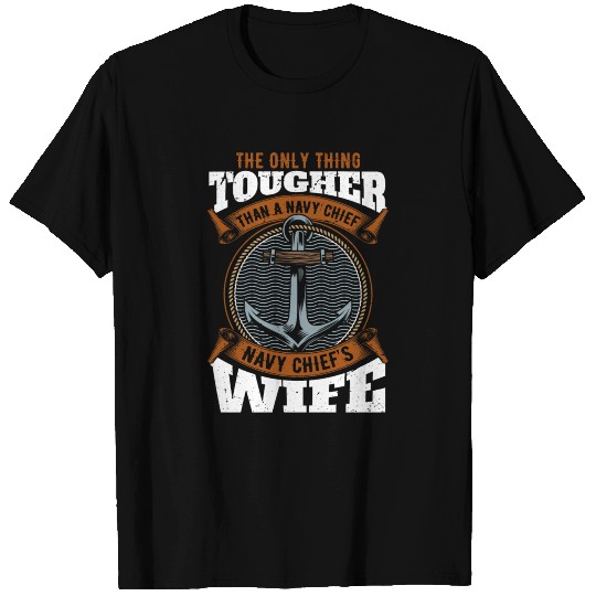 Navy Chief Husband Funny Tough Wife T Shirts