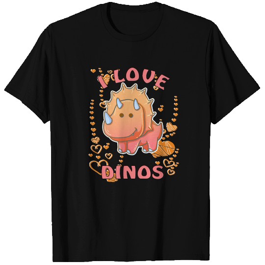 Triceratops Dinosaur Kids Dino Heart T Shirts