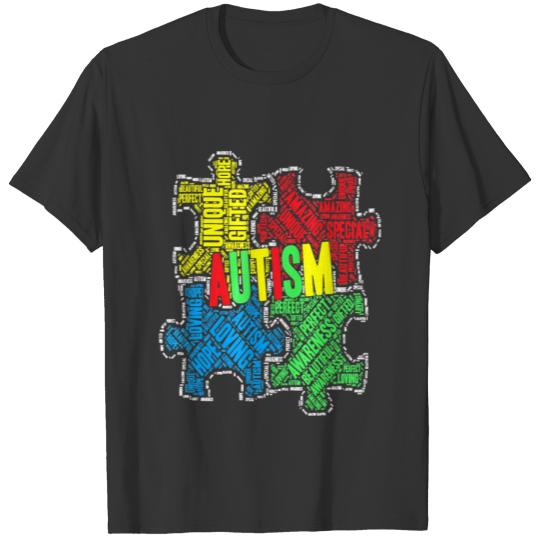 Autism Awareness Colors Word Cloud Autism s new T-shirt