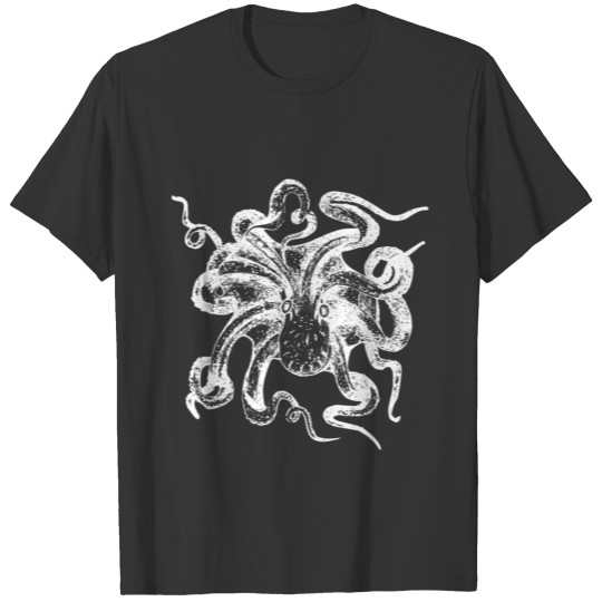 Vintage Octopus Kraken Mollusc Squid Sea Monster G T Shirts