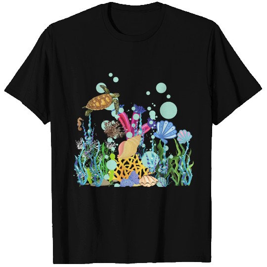 Turtle under the sea T Shirts