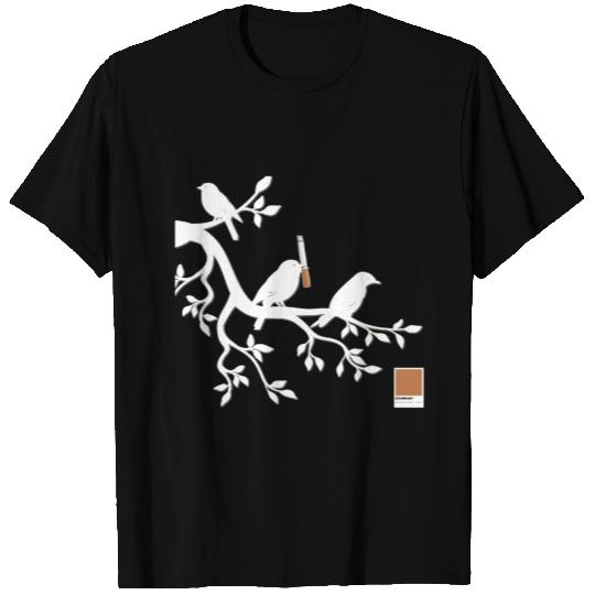 BIRD ORANGE - full white by COLORBLIND WorldView T Shirts