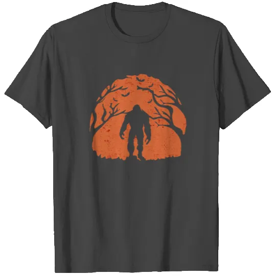 Bigfoot Halloween Moon Vintage Costume Sasquatch Y T Shirts