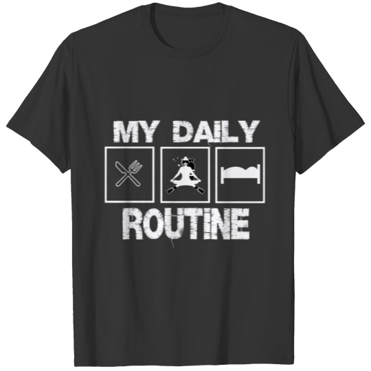 Scuba Diving My Daily Routine Diving License Gift T-shirt