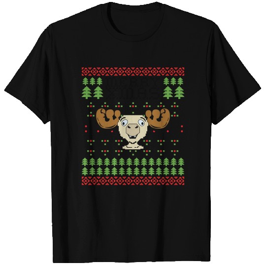 Funny Ugly Merry Xmas Reindeer T Shirts