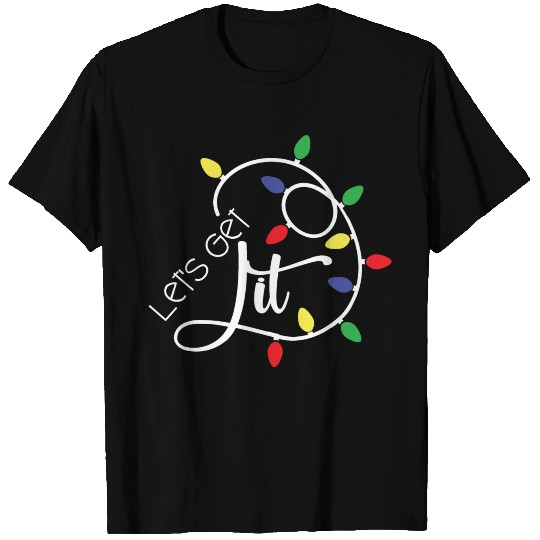 Lets Get Lit, Funny Christmas, Merry Christmas T Shirts